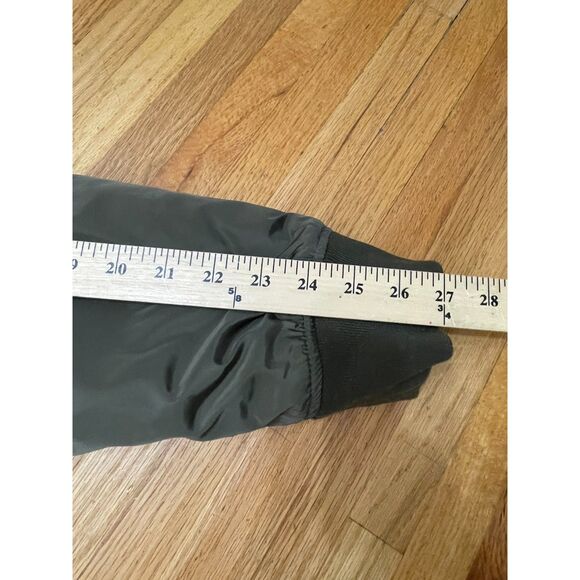 Express Men's XL Green Jacket Polyester Bomber Varsity Zip Up Hooded Streetwear - Picture 10 of 11